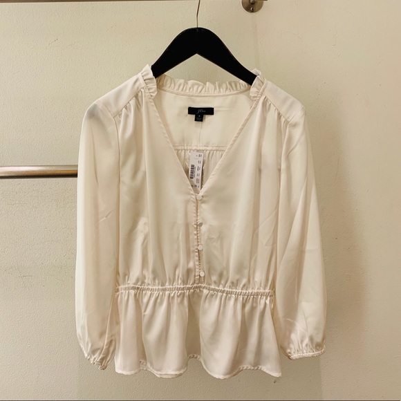 J. Crew Tops - [J Crew] V-neck peplum top